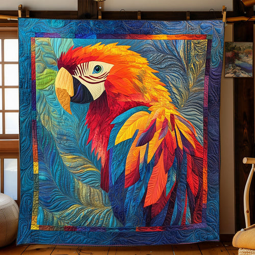 Abstract Parrot XB1604004CL Quilt Blanket