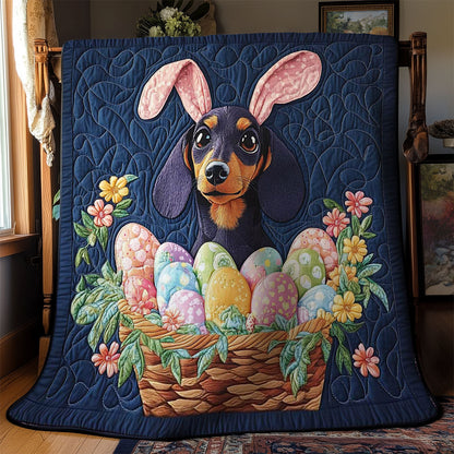 Bunny Eared Dachshund WN1501003CL Quilt Blanket