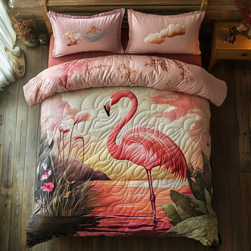 Flamingo Lake WT0703087CL Quilted Bedding Set