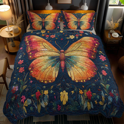 Blooming Butterfly WN1002047CL Quilted Bedding Set