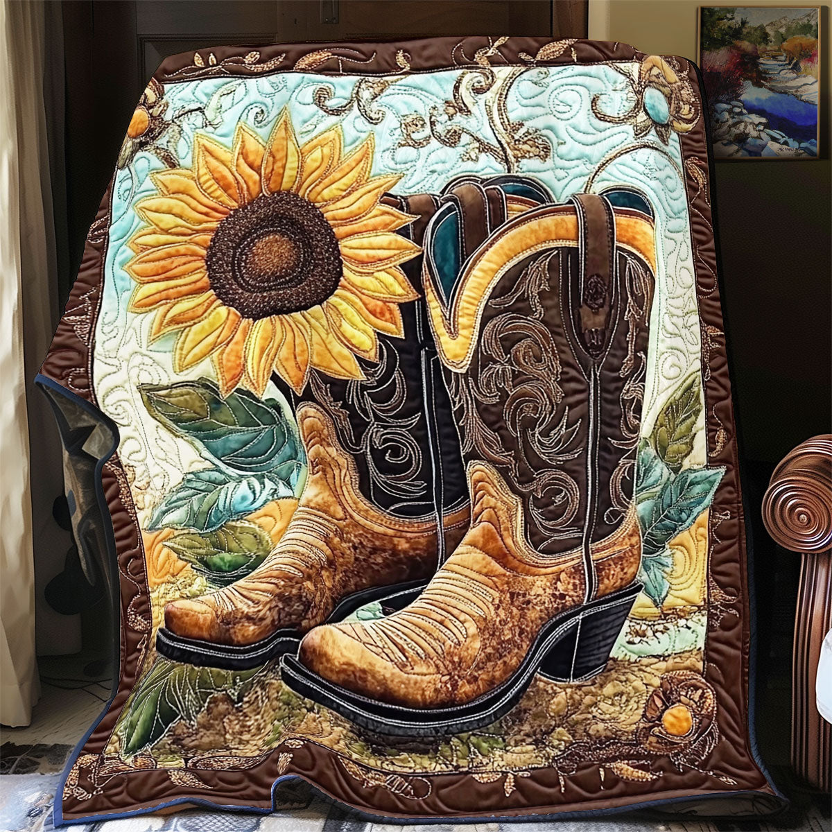 Cowboy Boots WX2301007CL Quilt Blanket