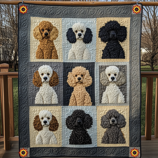 Poodle Dog YR0312010CL Quilt Blanket
