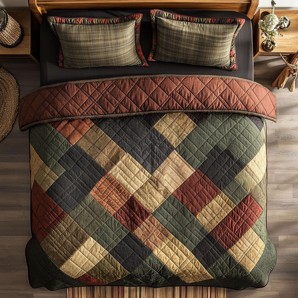 Vintage Patchwork WY1402086CL Quilted Bedding Set