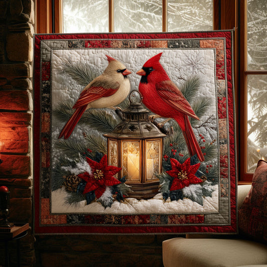 Christmas Cardinal CW2110003CL Quilt Blanket