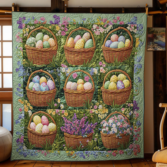 Easter Garden Baskets WN1501012CL Quilt Blanket