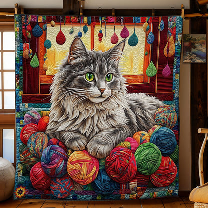 Maine Coon In Yarn WY1912045CL Quilt Blanket