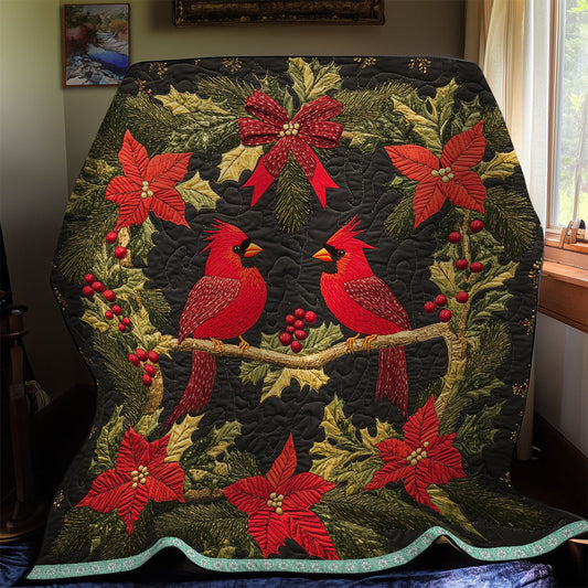 Cardinal Poinsettia WX2012008CL Quilt Blanket