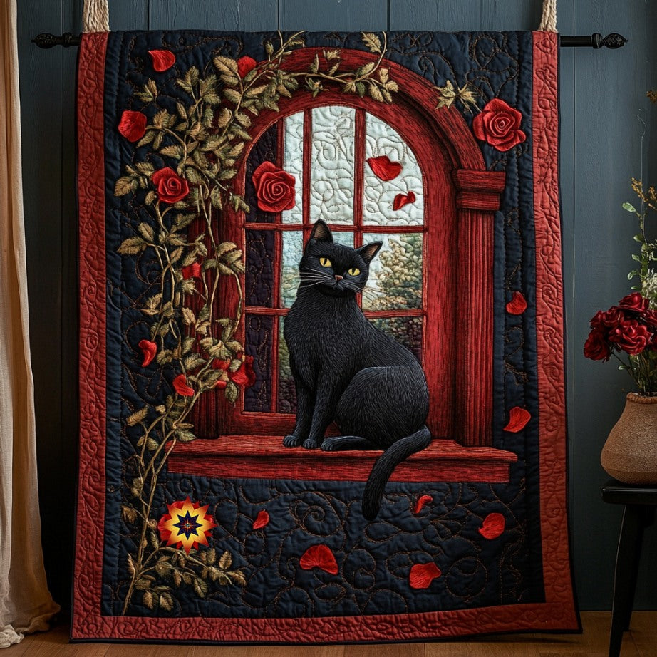 Cat Sleepless Night WU0511036CL Quilt Blanket