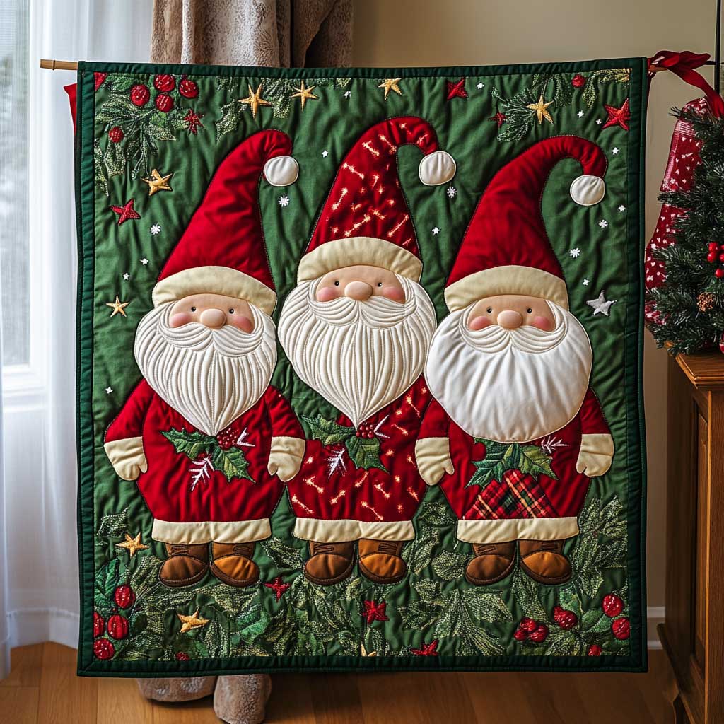Cute Gnome Christmas WP1909007CL Quilt Blanket