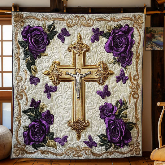 Blessed Cross WN1202052CL Quilt Blanket