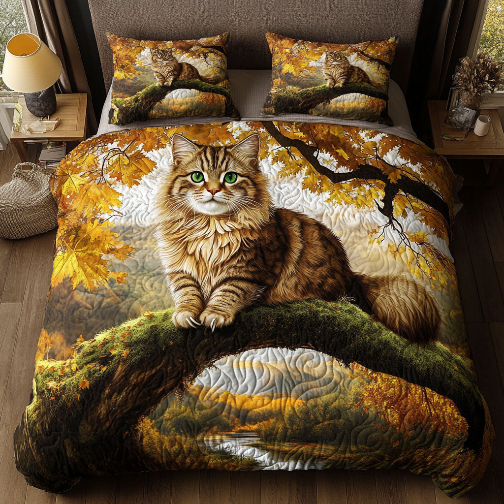 Tabby Cat Autumn WT2401009CL Quilted Bedding Set
