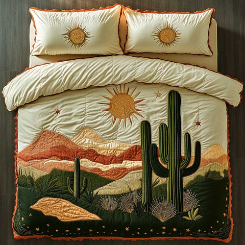 Golden Cactus WN1302019CL Quilted Bedding Set
