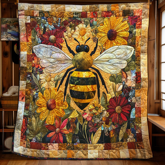 Bee Flower WX0301012CL Quilt Blanket