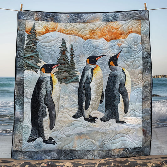 Penguin Family WY0901044CL Quilt Blanket