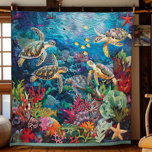 Sea Turtle WJ1309022CL Quilt Blanket