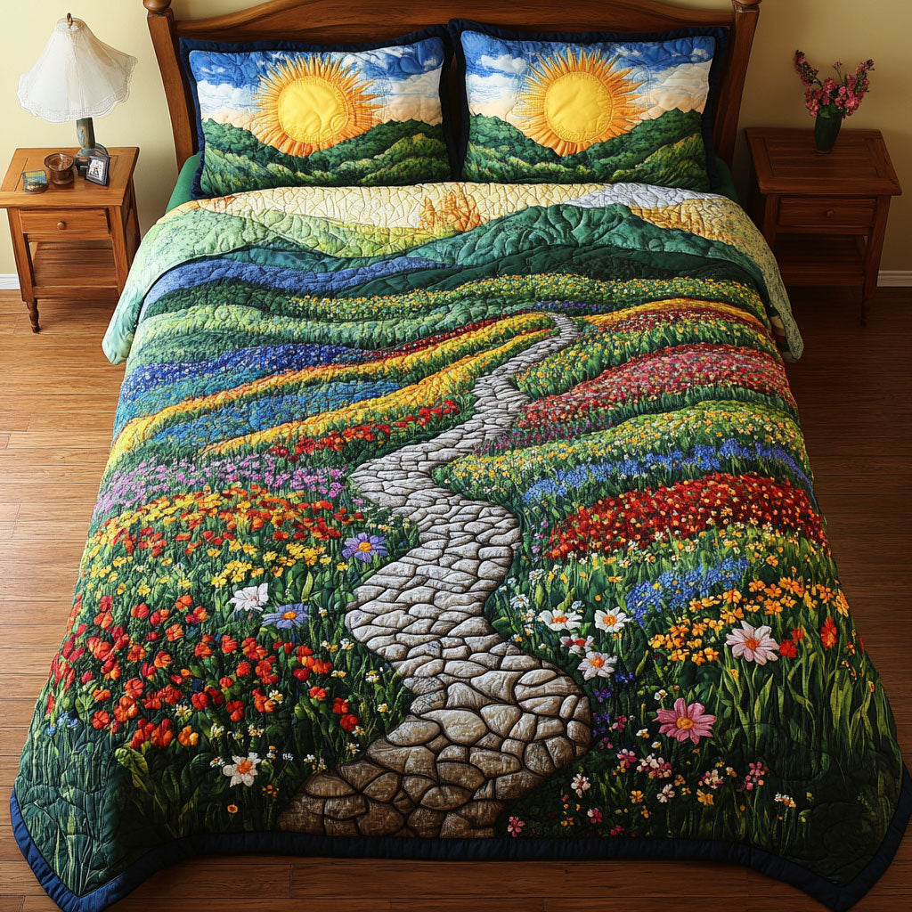 Flower Field WY1402082CL Quilted Bedding Set