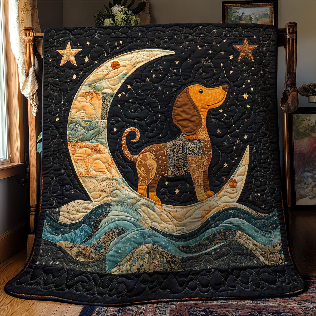 Celestial Dachshund WN0601042CL Quilt Blanket