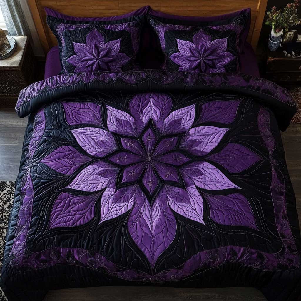 Velvet Flower WN1702035CL Quilted Bedding Set