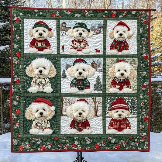 Poodle Merry Christmas YR2312003CL Quilt Blanket