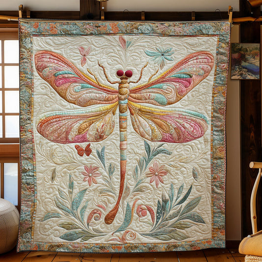 Pastel Dragonfly WY2702102CL Quilt Blanket