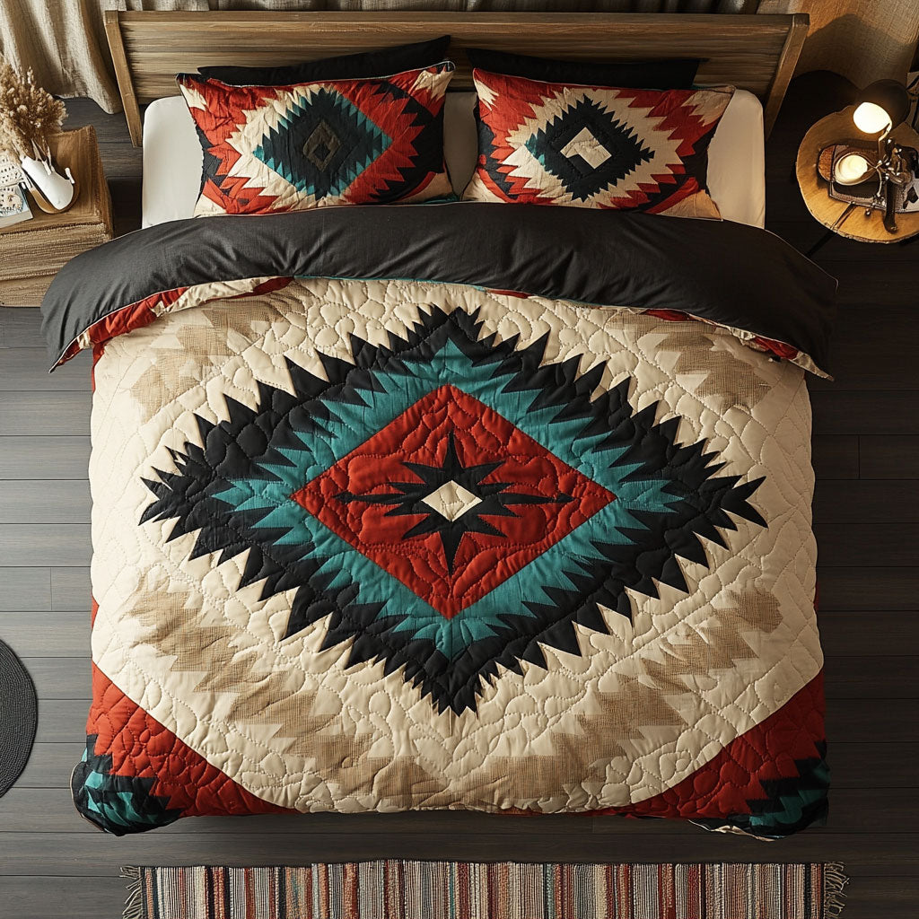 Native American Pattern WX2702044CL Quilted Bedding Set