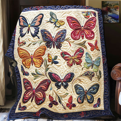 Vibrant Butterfly WY1502074CL Quilt Blanket