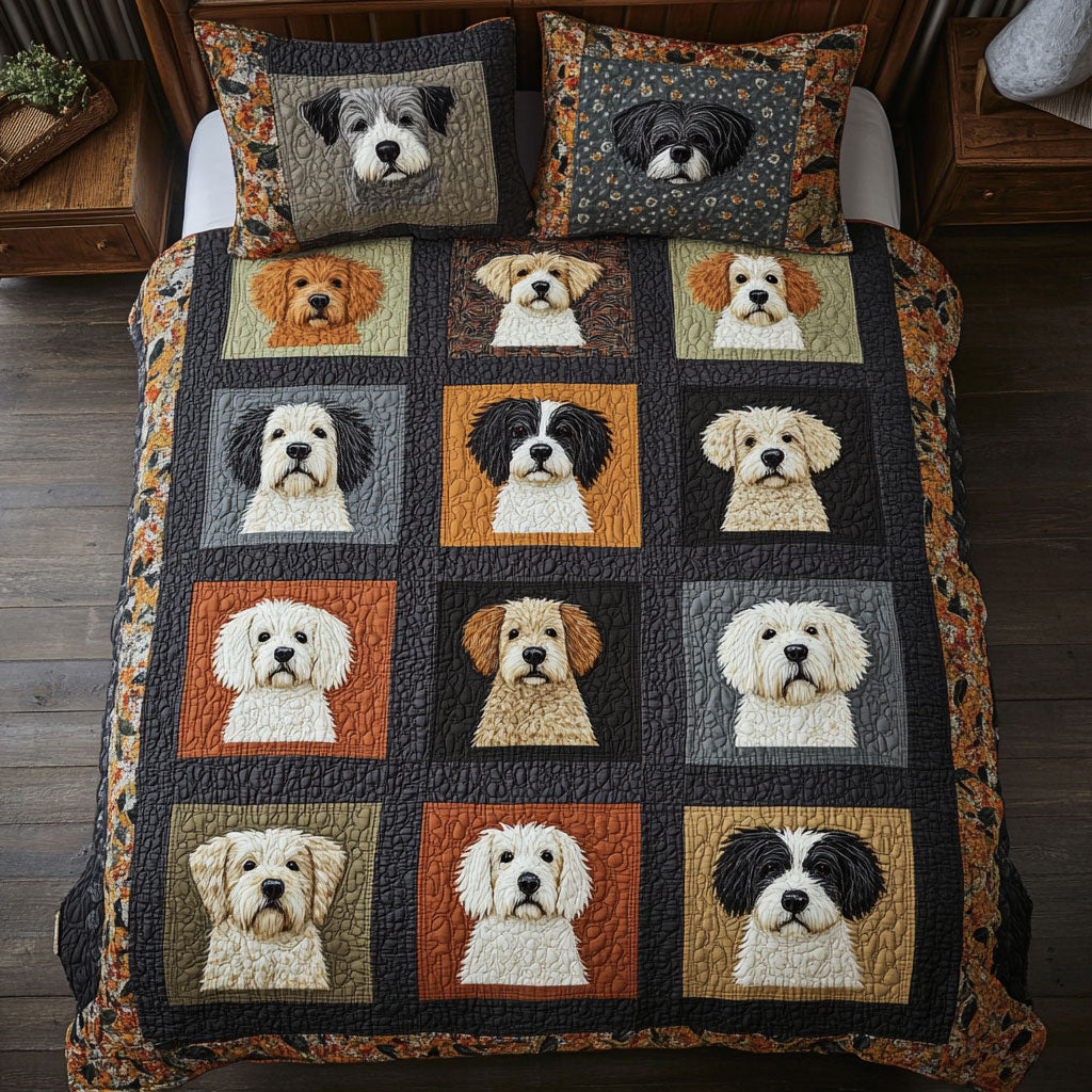 Cute Puppy WY1202016CL Quilted Bedding Set