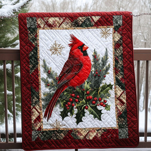 Cardinal Bird Christmas WT3009009CL Quilt Blanket