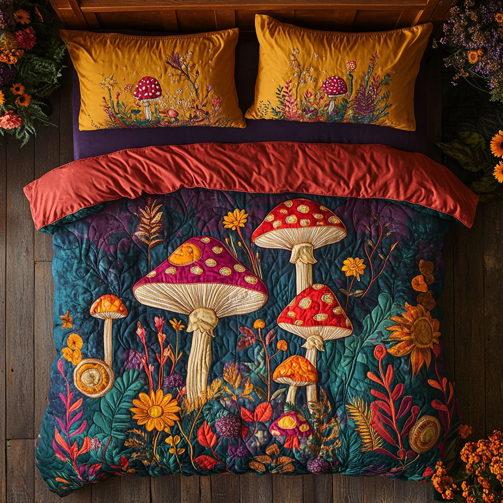 Color Mushroom Forest CW2807002CL Duvet Cover Set