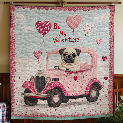 Pug Heart WX1812037CL Quilt Blanket