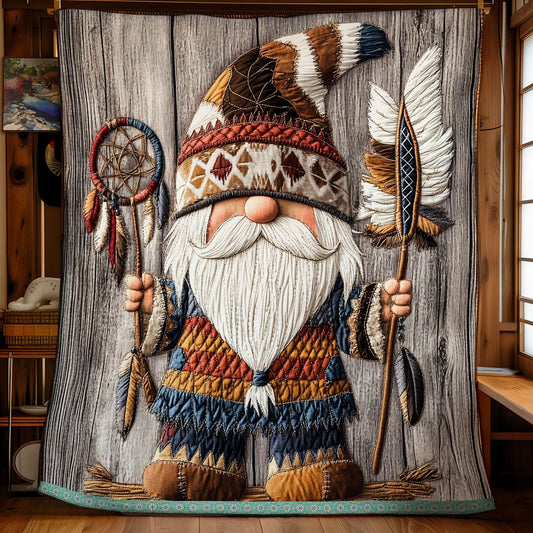 Gnome Native WX0212023CL Quilt Blanket