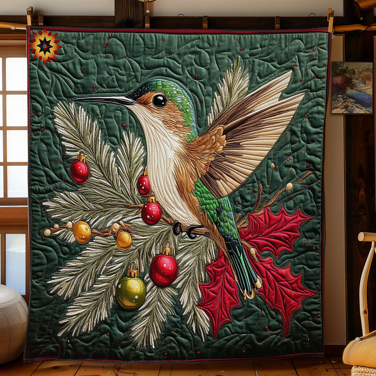 Christmas Hummingbird WY2911009CL Quilt Blanket