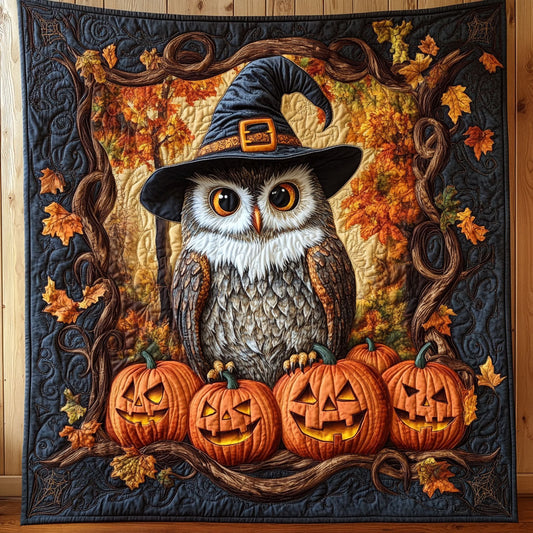 Mystic Pumpkin Owl CW1607030CL Quilt Blanket