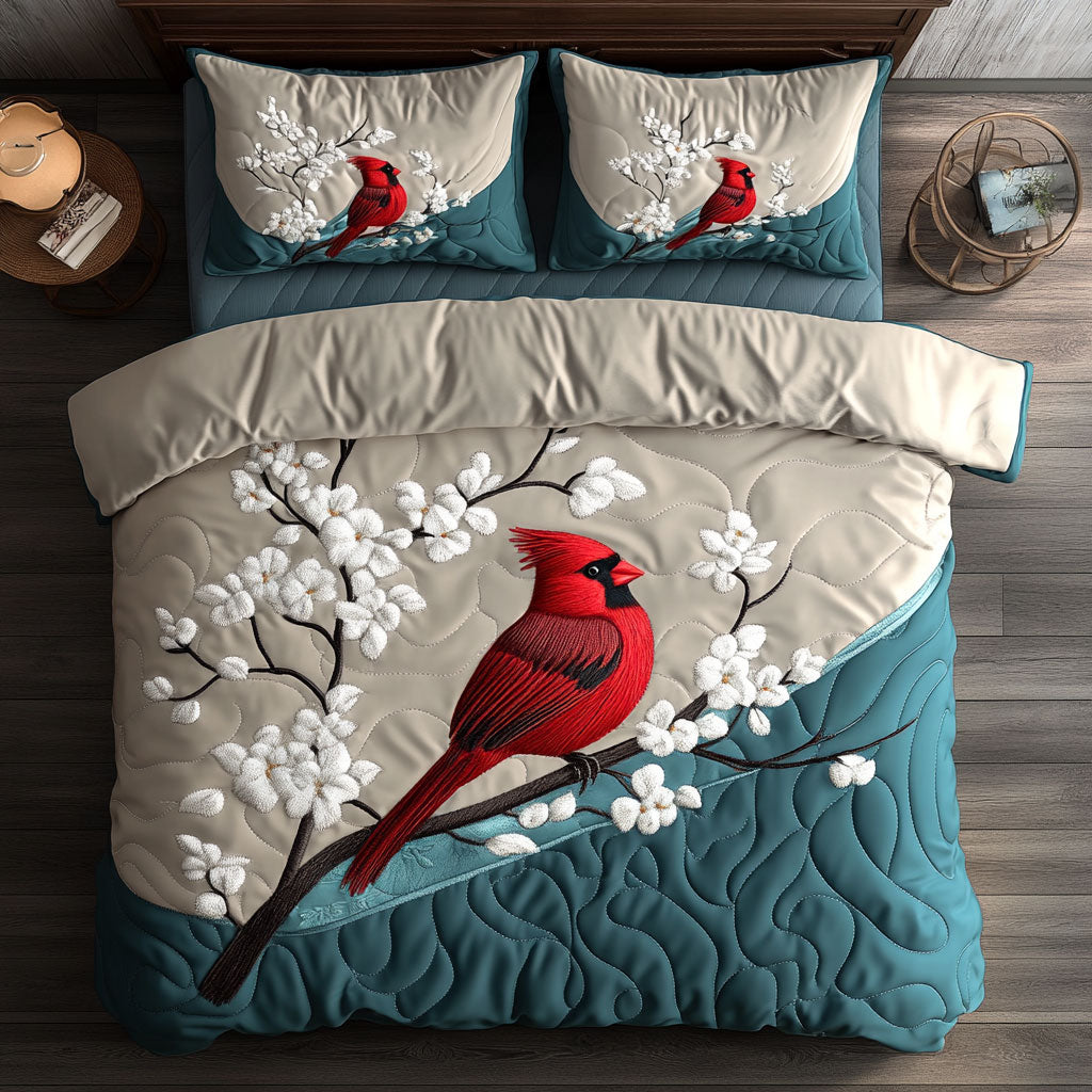 Blossom Cardinal WJ2102024CL Quilted Bedding Set