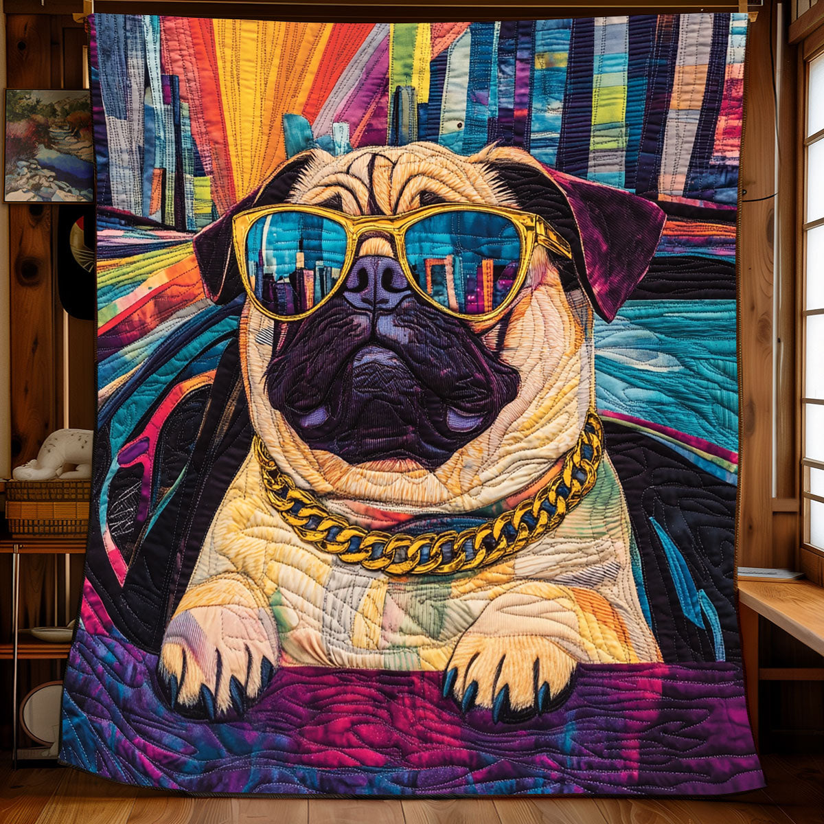 Cool Pug XB0303024CL Quilt Blanket
