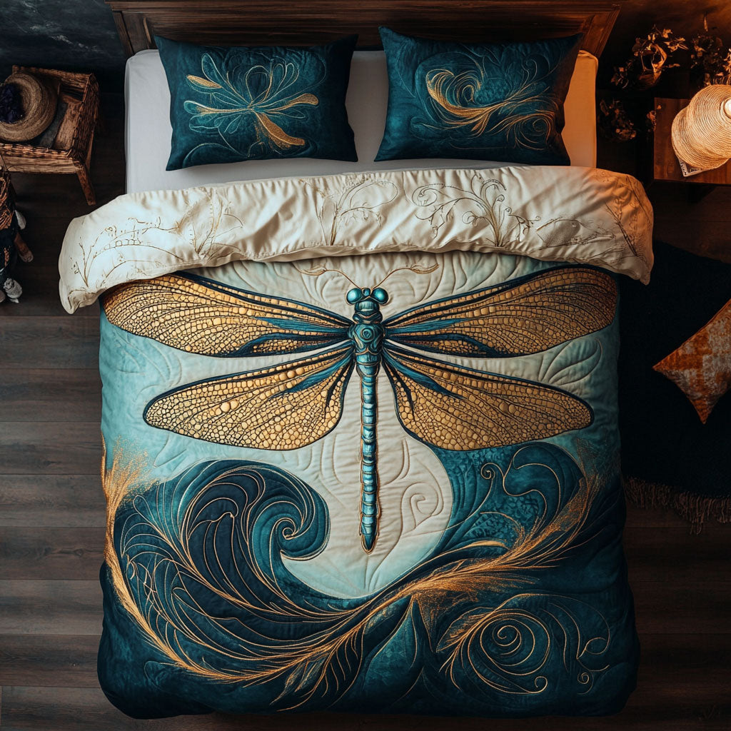 Dragonfly WX2702020CL Quilted Bedding Set