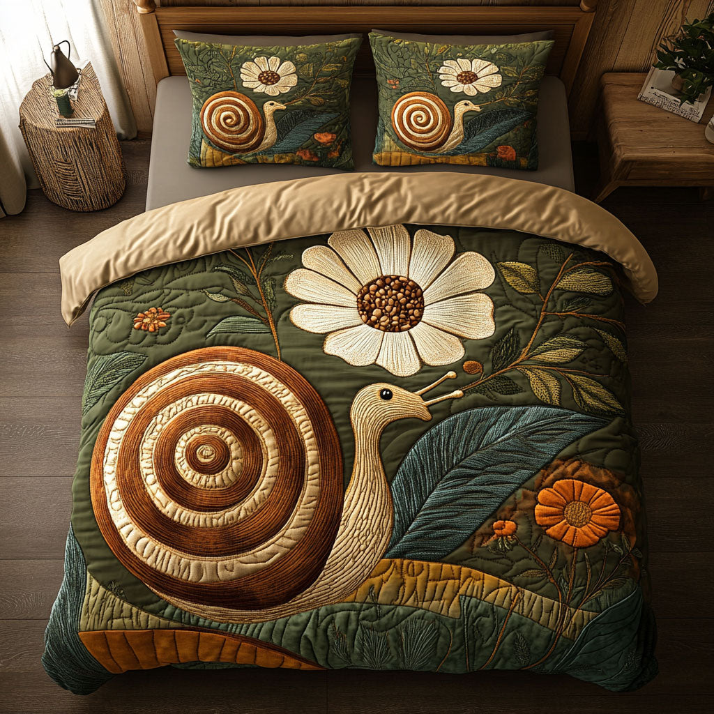 Anemone Snail WJ1802023CL Quilted Bedding Set