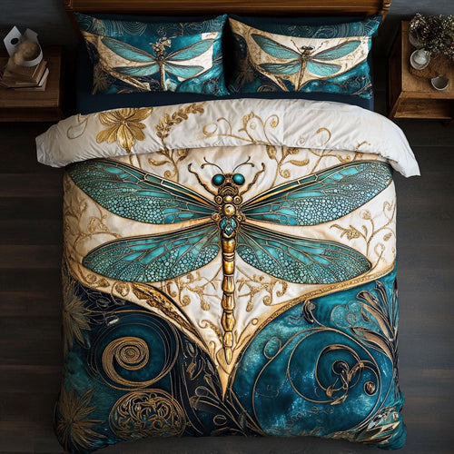 Dragonfly WX2702016CL Quilted Bedding Set
