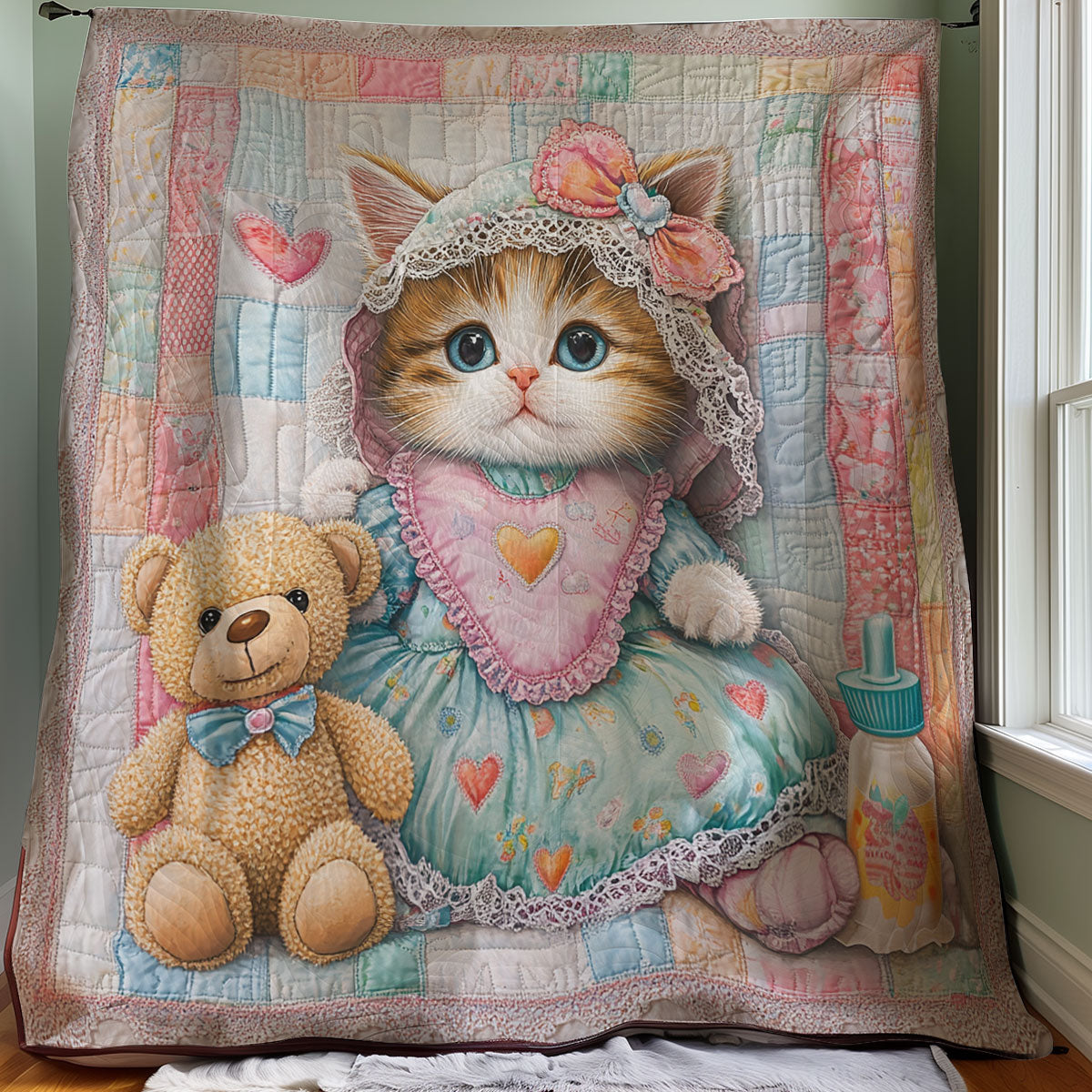 Adorable Kitten XB1203006CL Quilt Blanket
