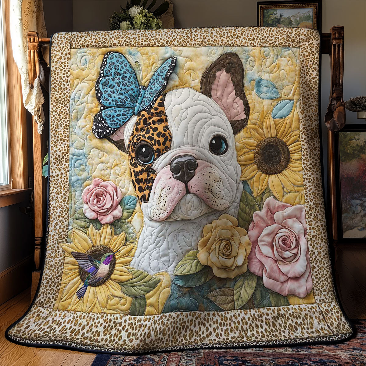 Butterfly Bulldog WN2412024CL Quilt Blanket