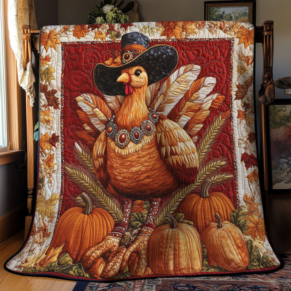 Turkey Harvest Glow WN0801027CL Quilt Blanket