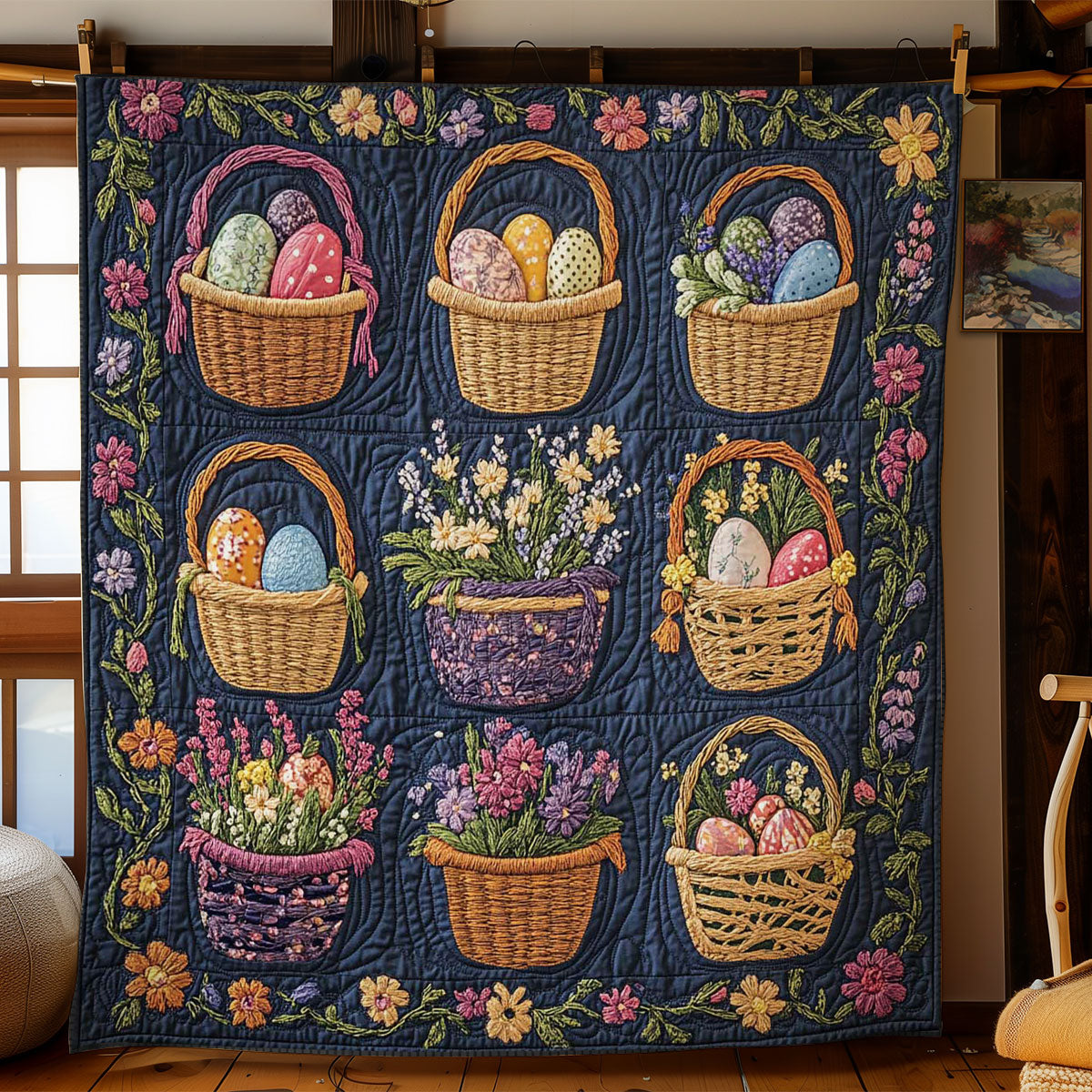 Basketful Of Easter Love WN1501016CL Quilt Blanket