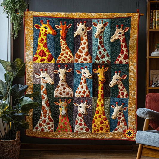 Giraffe Happy WX0511031CL Quilt Blanket