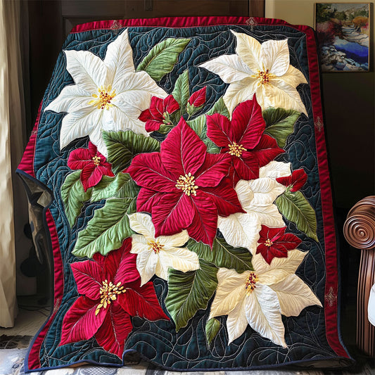 Poinsettia WX1801035CL Quilt Blanket