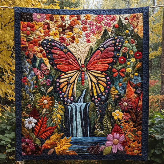 Butterfly Autumn Flower WT2201001CL Quilt Blanket