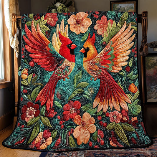 Cardinal Bloom WJ2712008CL Quilt Blanket