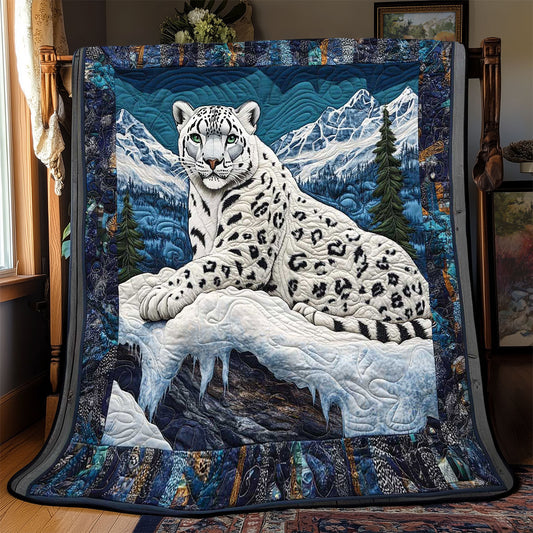 Snow White Leopard WP3012032CL Quilt Blanket