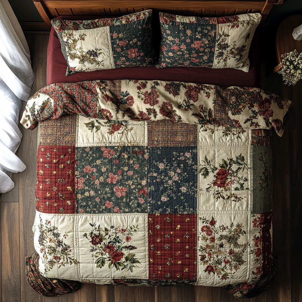 Flower Cushion WY1202024CL Quilted Bedding Set