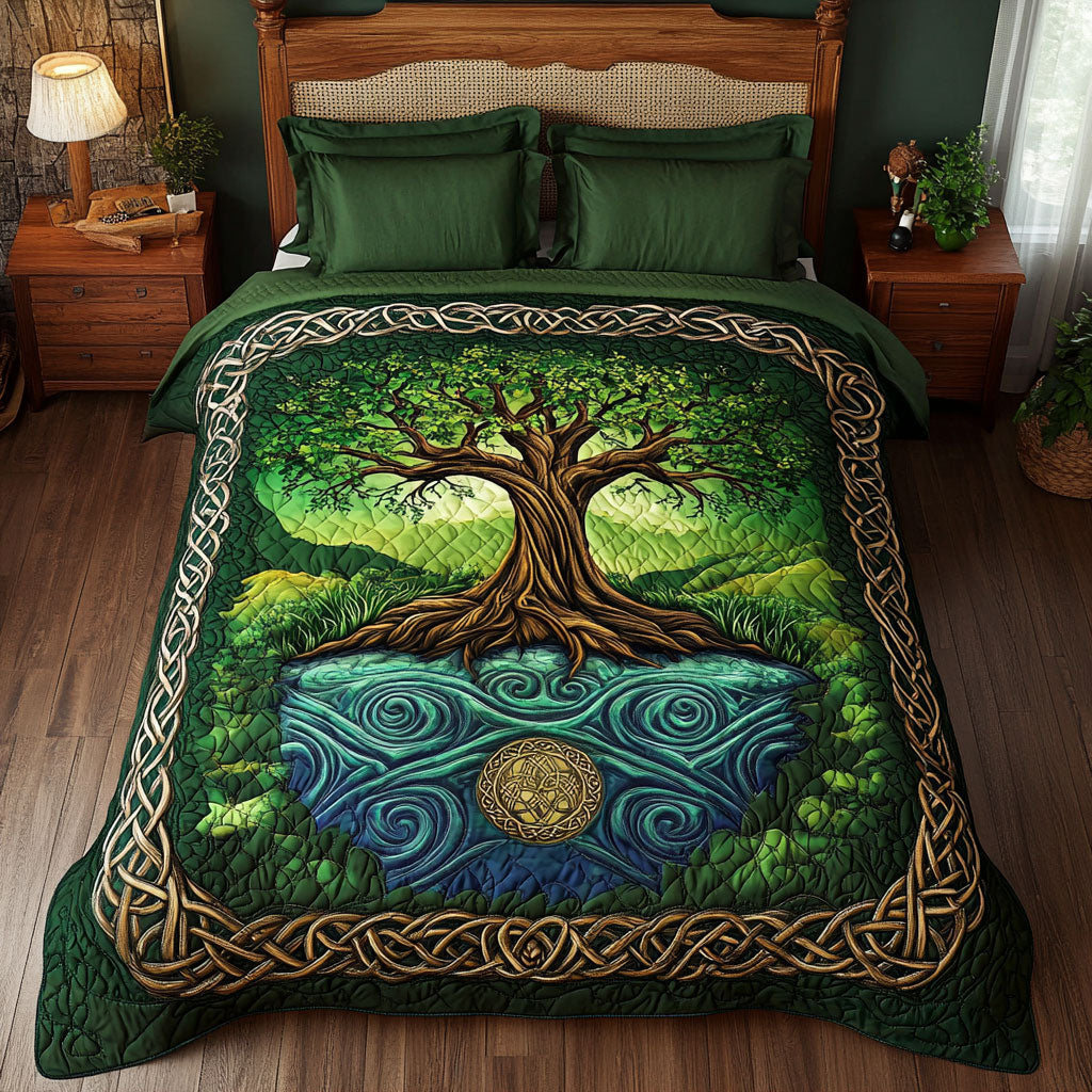 The Tree Of Life WT0702001CL Quilted Bedding Set
