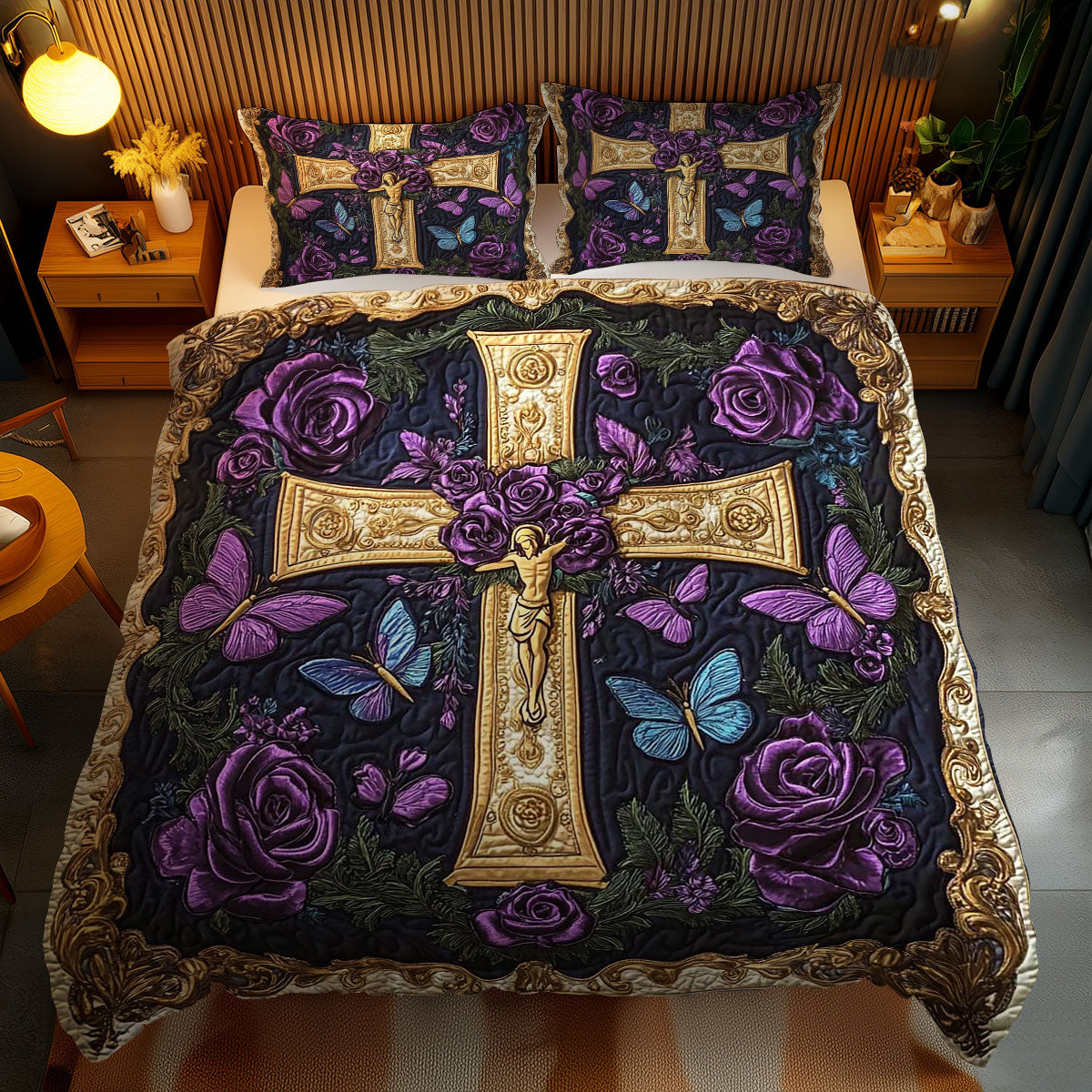 Graceful Cross WN1202070CL Quilted Bedding Set